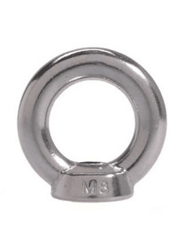 Ringmutter M8 av V2A DIN582